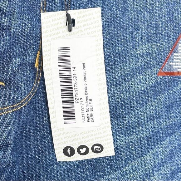 Boohoo blue high rise boyfriend mom jeans dark wash size‎ 2 NEW NWT - Picture 3 of 10